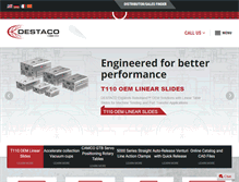 Tablet Screenshot of destaco.com